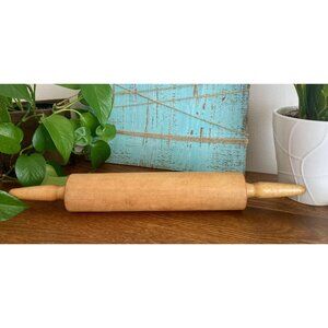 Foley Wooden Rolling Pin Stamped Ball Bearing Vintage Maple 18"